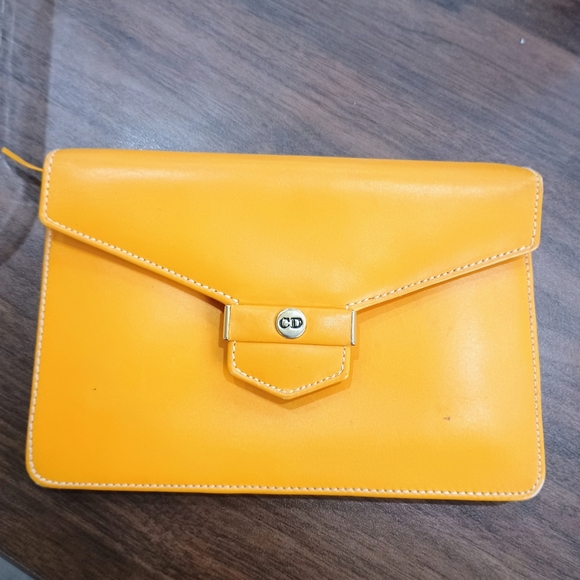Dior Handbags - Vintage Dior Vibrant Yellow Clutch